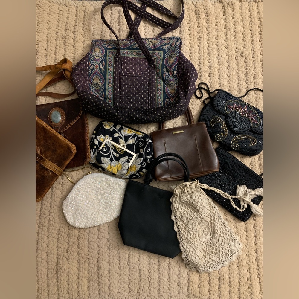 Purses - Genuine Leather, Vera Bradley, Vintage, Crochet
